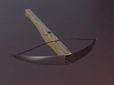 Medieval crossbow Low-poly 3D model buy
