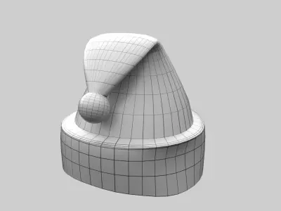 Santa Hat Low-poly 3D model