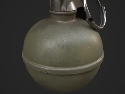 M67 Frag Grenade  Low-poly 3D model
