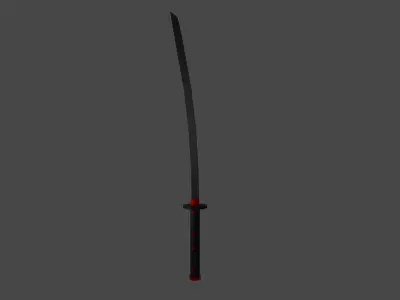 red katana 3D model