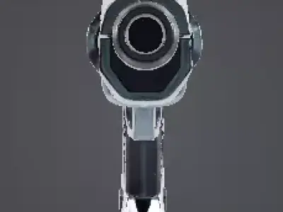 Sci-Fi Tactical Blaster Pistol Low-poly 3D model