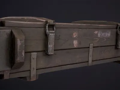 Military box Low-poly 3D model 13
