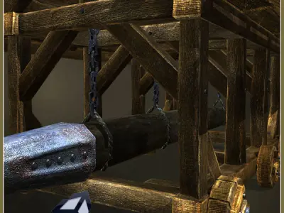 Animated Medieval Ram Low-poly 3D model