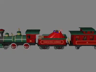 Toy Train North Pole Express  3D model