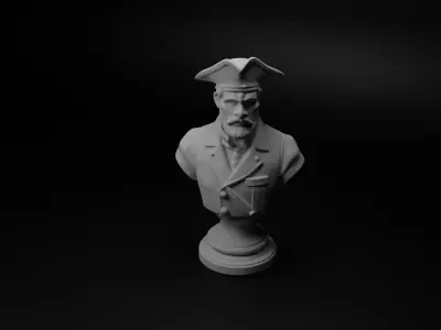 American Civil War Bust Chess 3D print model buy