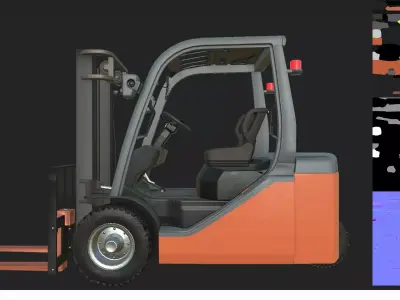 FORK LIFT Game Ready Model Low-poly 3D model