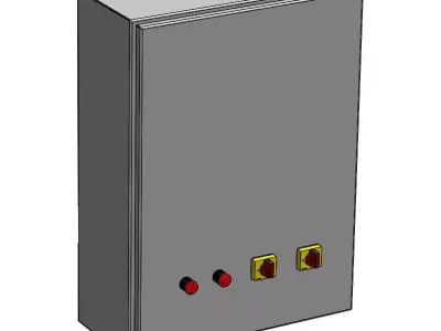 Configurable electrical panel housing 3D model