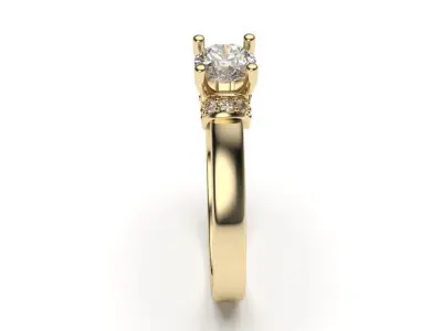 solitaire with ring sizes  8 part S122 3D print model
