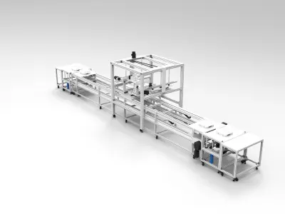 Battery pack welding line 3D model