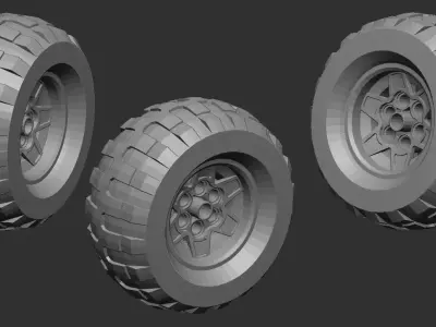 Tire Car 3D print model