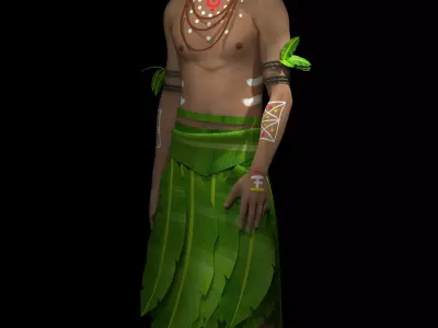 African tribal elegance 3D model