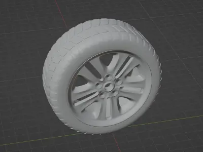 Wheel 3d Free low-poly 3D model