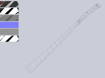 Black hardened bolo Low-poly 3D model