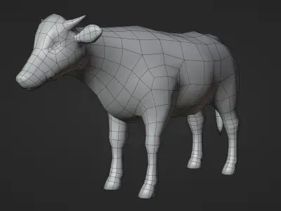 Cow - Stylized Low-poly 3D model