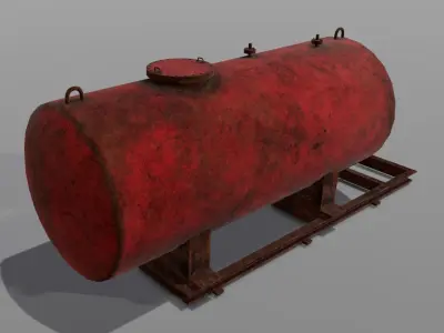 Gas Tanker 3D Model Low-poly 3D model