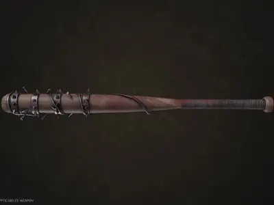 Post Apocalyptic melee weapon Low-poly 3D model