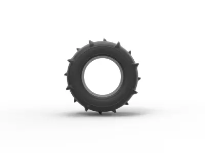 Dune buggy rear tire 11 Scale 1 to 25 3D print model