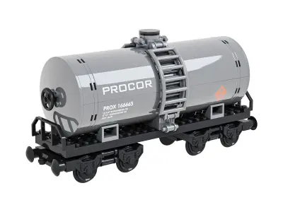 Train Sisterna Lego 3D model
