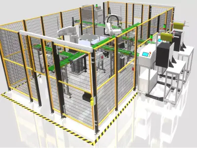 FULL - Line Pick And Place Scara Robot 3D model