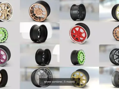 wheel combine 3D Model Pack