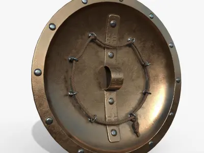 Spartan shield Low-poly 3D model purchase