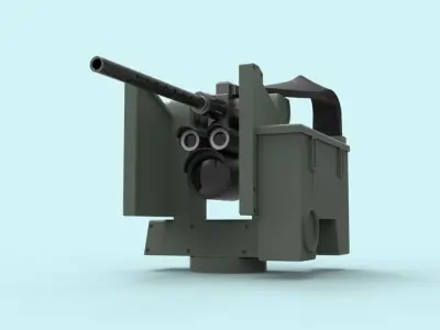 Machine gun 3 3D model