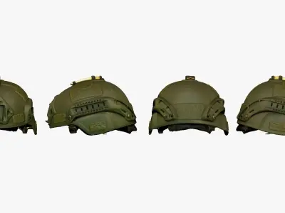 001301 army green helmet 3dp 3D print model