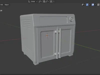 XL26QT AirFryer Stainless 3D model