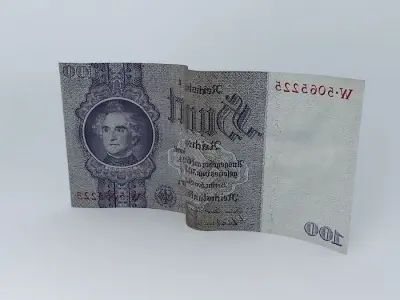Germany WW2 100 REICHSMARK 1942  Free 3D model