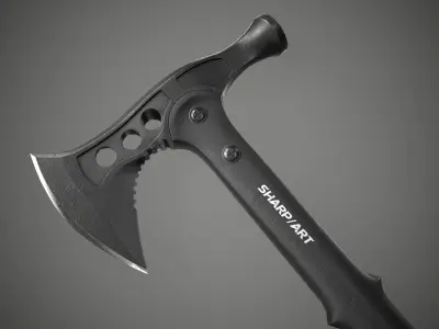 Axe Karambit Dagger Knife Weapon PBR Gameready Low-poly 3D model
