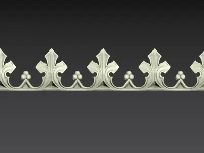 Gothic seamless ornament 04 3D print model