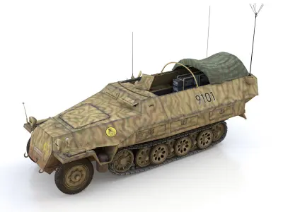SDKFZ 251 Ausf D - Half-track - 9101 3D model