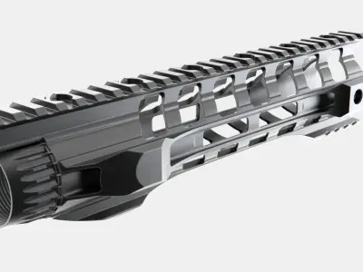 Handguard night rail - highpoly - NATO - AR15 - M4A1 3D model
