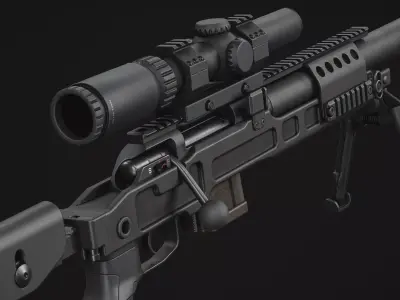 SPR300 sniper rifle Low-poly 3D model