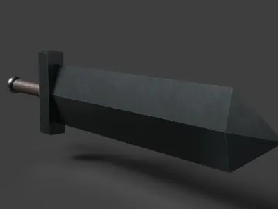 low poly stylized weapon Low-poly 3D model