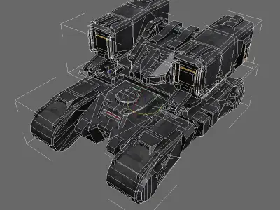 SF Missile Launcher K5 Low-poly 3D model