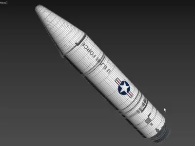 SM-78 Jupiter Ballistic Missile 3D model