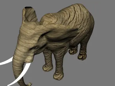 Elephant 3d models maya scene and 3ds max file 3D model