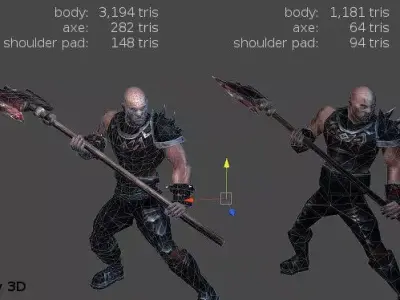 Bad Guy Low-poly 3D model