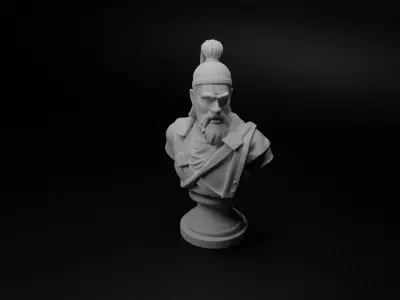 Mongol Cavalryman Bust Chess 3D print model get