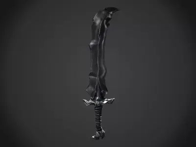 Dark Sword Low-poly 3D model
