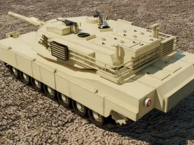 tank rigged animated 3D model