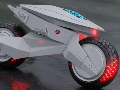 Motorcycle Robot 3D model get