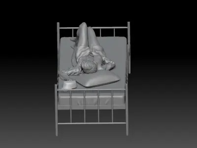 WAKE UP MILITARY GIRL 2 3D print model