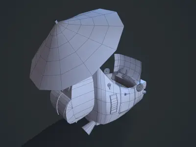 3D Flying Vehicle Low-poly 3D model