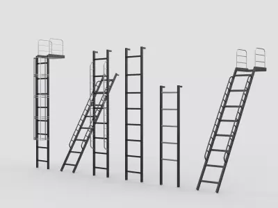 Antique Ladder 3D model