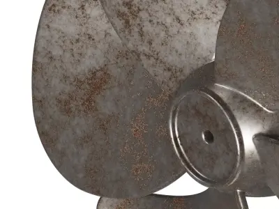 Rusty Steel Fan Blade 3D model