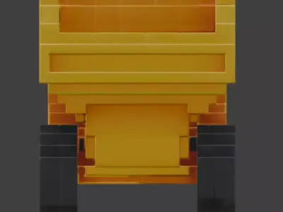 Voxel Construction Dump Truck 3D Model Low-poly 3D model