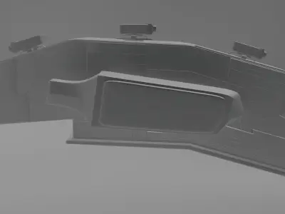 Sci-fi Spaceship 3D model buy