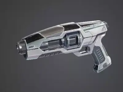 Sci-Fi Tactical Blaster Pistol Low-poly 3D model